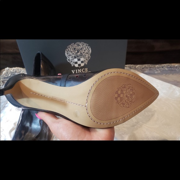 Vince Camuto Leather Leopard Pumps - Picture 3 of 7